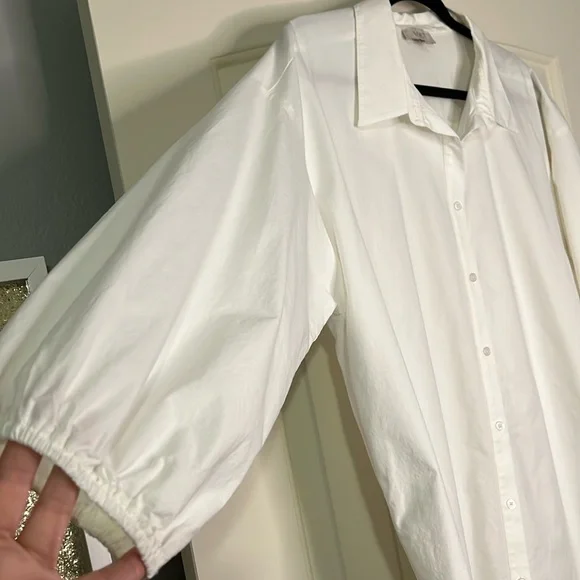 LOFT White Button Down Shirt - Picture 5 of 7